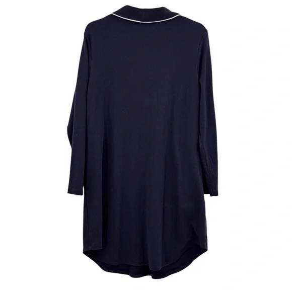 Lauren Ralph Lauren Navy blue Sleep Shirt with Logo and Pockets Sz Large - Picture 2 of 4